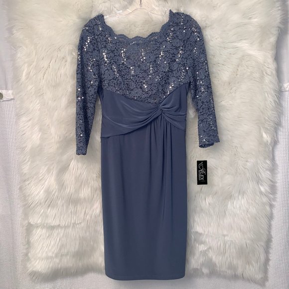 Alex Evenings Dresses & Skirts - NWT ALEX EVENING Cornflower Blue Sequin Dress